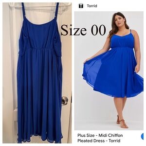 Torrid Royal Blue Midi Dress